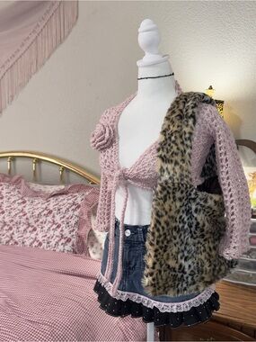 Y2K Style Leopard Print Shoulder Bag
